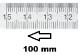 HORIZONTAL FLEXIBLE RULE CLASS II RIGHT TO LEFT 100 MM SECTION 13x0,5 MM<BR>REF : RGH96-D2100B050
